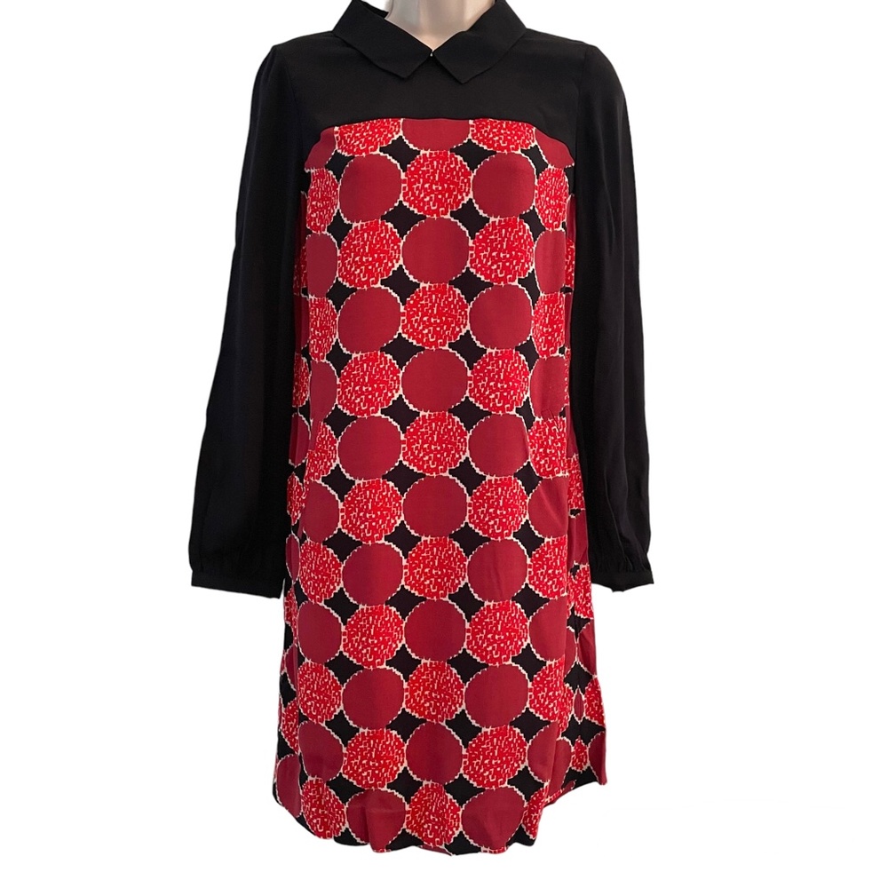 BODEN Retro Highbury Dress WH439 black/red/pockets
